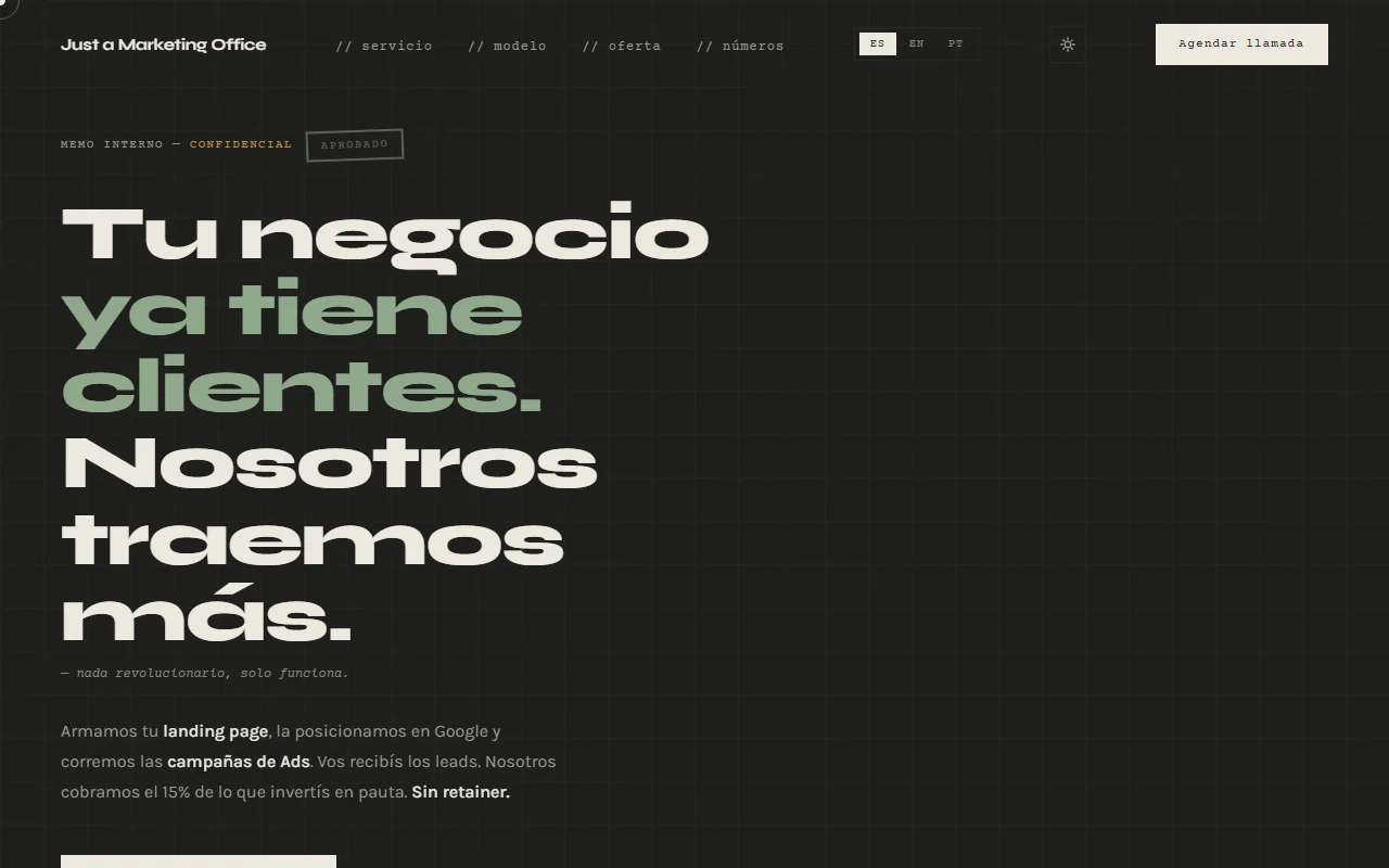 Just a Marketing Office — Agencia de Leads